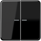 JUNG A10921STRFBFSW Pulsante KNX RF, 2 canali, nero