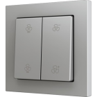 ZENNIO ZS552PB4SC ZS55. Double Soft push button for 4 binary inputs