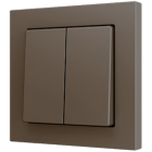 ZENNIO ZS552PB2MC ZS55. Double Soft push button for 2 binary inputs