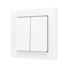 ZENNIO ZS552PB2SMW ZS55. Double Soft push button for 2 binary inputs