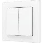 ZENNIO ZS552PB2MW ZS55. Double Soft push button for 2 binary inputs
