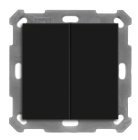 BE-TAL55B206.01 KNX Taster Light 55 Basic 2-fach, Nero opaco, Neutro MDT BE-TAL55B206.01