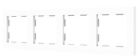 ZENNIO 980000409 Cornice, 4 posti, ZS55,bianco opaco