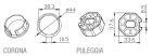 CAME 001YK4101 OTTAGONALE 40x0.6mm ECCENTRICO 0.9mm
