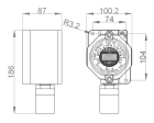 TECNOCONTROL TS593IX 4-20mA Ex-d ATEX infrared gas detector with display on request