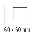EKINEX EK-DRS-GBR Placca Deep (FF e 71 e 20Venti ) rettangolare METALLO (ALLUMINIO)
