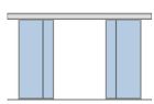 RIB AA90013B SLIDER 150 2 doors. L 2100 mm.