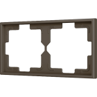 ZENNIO ZS70FM2M ZS70. 2-gang Frame - Mocha