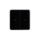 ELSNER 71124 KNX eTR M2, jet black RAL 9005 2-gang Push Button with Temperature Sensor