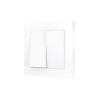 ZENNIO 830004409 ZS55. Double switch cover 55x55 mm - Matt white -