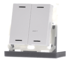 MDT BE-TAL5502.01 EIB, KNX, Push Button Lite 55 2 volte, RGBW, neutro, finitura bianca lucida BE-TAL5502.01