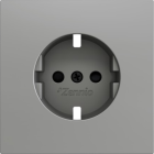 ZENNIO ZS70CSCSS ZS70. Screwless Schuko socket cover 70x70 mm - Silver