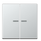 JUNG A10921STRFAL Pulsante KNX RF, 2 canali, alluminio