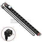 WP RACK WPN-PDU-G02-12 RACK 19 PDU WITH 12 ITALIAN/SCHUKO SOCKETS, SCHUKO PLUG