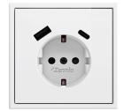 ZENNIO ZSISS ZS55/ZS70. Schuko socket insert 16 A / 250 V ~ - (