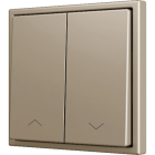 ZENNIO ZS702PB2SHC ZS70. Double Soft push button for 2 binary inputs - Shutter icon - Champagne