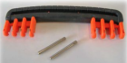 GT LINE KIN.0540 Handle, orange, black rubber coating (m