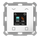 MDT BE-JTA5504.01 Pulsante cieco Smart 55. 4 canali con display a colori e interruttore orario integrato, finitura bianco lucido