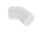 THERMOSTICK AABI-E25-45B 45 degree curve in white ABS. Diameter. 25 mm