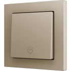 ZENNIO ZS551PB1CC ZS55. Simple Soft push button for 1 binary input - Champagne