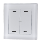 MDT BE-GTL20W.01 EIB, KNX, pulsante di vetro II Lite a 2 pieghe, RGBW, neutro, bianco BE-GTL20W.01