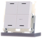 MDT BE-TAL5504.01 EIB, KNX, Push Button Lite 55 4 volte, RGBW, neutro, finitura bianca lucida BE-TAL5504.01