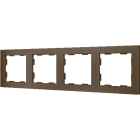 ZENNIO 980000403 ZS55. 4-gang Frame - Mocha
