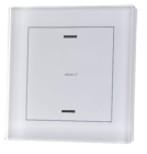 MDT BE-GTL1TW.01 EIB, KNX, pulsante di vetro II Lite 1-piega, RGBW, neutro, con sensore di temperatura, bianco