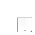 JUNG CD404TSAPWW14 Copritasto per sens. 4 canali-c. simb. mod. CD 500- t.1 e 4- bianco alpino