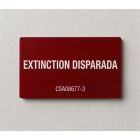 COOPER CSA FIRE CSA08677-3 THE WORDING 5965 IS EXTINCTION SHOT