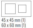EKINEX EK-D2F-GBQ Placca Deep (FF e 71 e 20Venti ) rettangolare - METALLO (ALLUMINIO) - alluminio