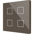 ZENNIO ZVIFR4M Flat RGB 4. Glass capacitive push button - 4 buttons - Mocha