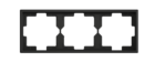 ZENNIO ZS70FM3A ZS70. 3-gang Frame - Anthracite