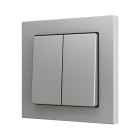 ZENNIO ZS552PB2SS ZS55. Double Soft push button for 2 binary inputs