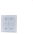 MDT BE-GTL40W.01 EIB, KNX, Glass Push Button II Lite 4 volte, RGBW, neutro, bianco BE-GTL40W.01