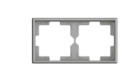 ZENNIO ZS70FM2S ZS70. 2-gang Frame - Silver