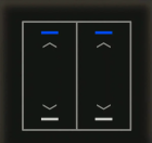 MDT BE-GTL20S.A1S Tast.Light vetro,2T,nero,ser.tapp