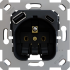 ZENNIO ZSIF2US ZS55. French socket insert 16 A / 250 V ~ with USB