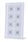 MDT BE-GTT8W.01 Pulsante di vetro 8 volte Plus, bianco, sensore di temperatura per la domotica KNX BE-GTT8W.01