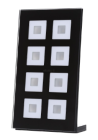 MDT BE-GTT8S.01 Pulsante KNX in vetro 8 canali plus con sensore di temperatura, nero BE-GTT8S.01