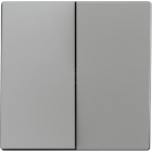 ZENNIO 830001906 ZS55. Double switch cover 55x55 mm - Silver