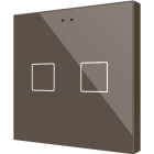 ZENNIO ZVIFR2M Flat RGB 2. Glass capacitive push button - 2 butto