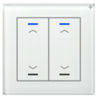MDT BE-GTL20W.A1 Glass Push Button II Lite, 2 volte, bianco, versione con simbolo SU/GIÙ
