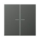 JUNG AL10921STRFAN Pulsante KNX RF, 2 canali, antracite