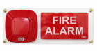 INIM FIRE PLEXI_ES2000-3DX Plexiglas sign panel “EVACUATE THE ROOM” with flag on the RIGHT
