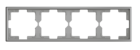 ZENNIO ZS70FM4S ZS70. 4-gang Frame - Silver