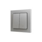 ZENNIO ZS552PB2SC ZS55. Double Soft push button for 2 binary inputs
