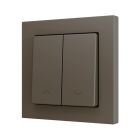 ZENNIO ZS552PB2SHM ZS55. Double Soft push button for 2 binary inputs