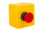 DOMOTIME PBI.ES Outdoor red mushroom EMERGENCY STOP button in yellow box
