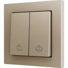 ZENNIO ZS552PB2CC ZS55. Double Soft push button for 2 binary inputs